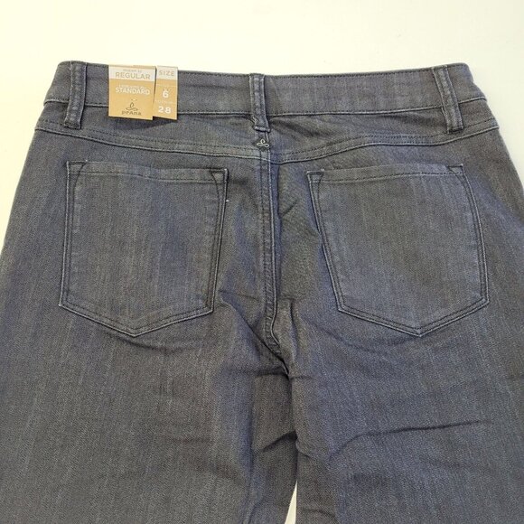 Prana Jada Jean Womens 6 Reg Denim‎ Solid Grey Stretch 5-Pocket Style 1965631 - Picture 5 of 12